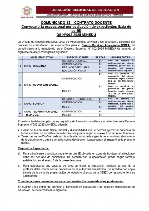 📢📌𝐂𝐎𝐍𝐓𝐑𝐀𝐓𝐀𝐂𝐈𝐎́𝐍 𝐃𝐎𝐂𝐄𝐍𝐓𝐄 𝟐𝟎𝟐5 - 👩🏻🏫👨🏻🏫