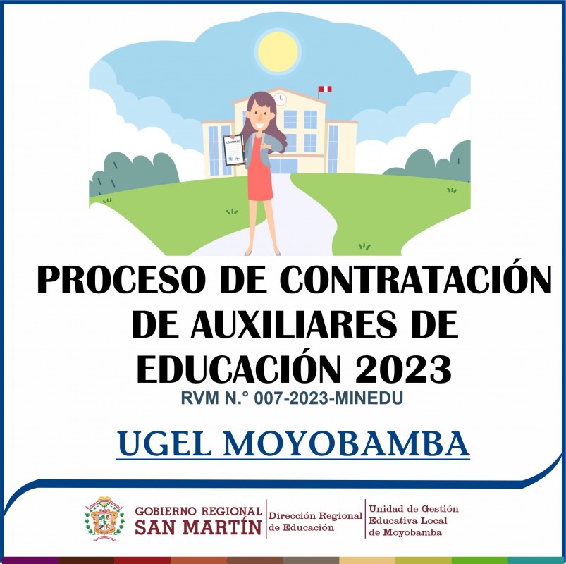 PROCESO DE CONTRATACI&Oacute;N DE AUXILIAR DE EDUCACI&Oacute;N 2023.