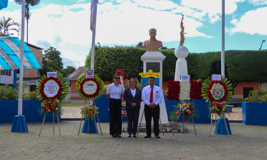 LA UGEL DE MOYOBAMBA PARTICIP&Oacute; EN CEREMONIA EN HONOR A LA INMOLACI&Oacute;N DEL GUARDIAMARINA EMILIO SAN MART&Iacute;N PE&Ntilde;A